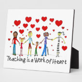 Plaque Photo L'enseignement est une oeuvre de coeur (Côté)
