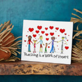 Plaque Photo L'enseignement est une oeuvre de coeur (Côté)
