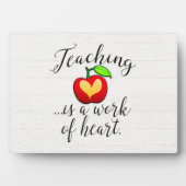 Plaque Photo L'enseignement est une oeuvre de reconnaissance de (Devant)