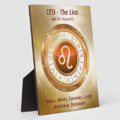 Plaque Photo LEO - Les traits de personnalité des signes zodiaq (Côté)