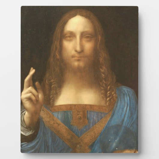 Plaque Photo Leonardo Da Vinci Jesus Salvator Mundi (Devant)