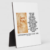 Plaque Photo Leonardo da Vinci Relaxation Travail Jugement Pouv (Côté)