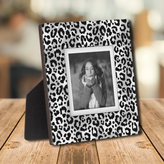 Plaque Photo Leopard Motif sans cadre Photo Easel Retour