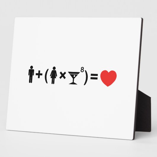 Plaque Photo L'équation d'amour pour les femmes (Côté)