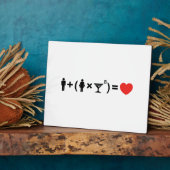 Plaque Photo L'équation d'amour pour les femmes (Côté)