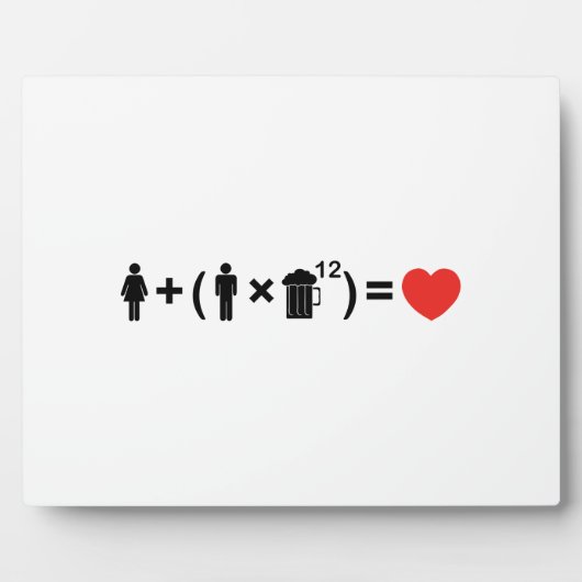 Plaque Photo L'équation d'amour pour les hommes (Devant)