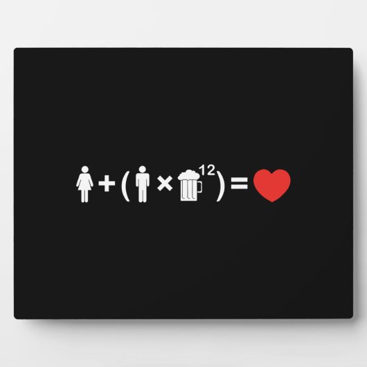 Plaque Photo L'équation d'amour pour les hommes (Devant)