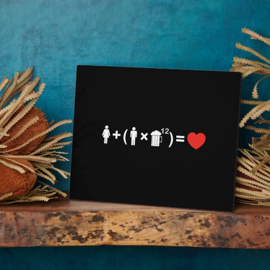 Plaque Photo L'équation d'amour pour les hommes (Côté)