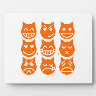 Plaque Photo Les 9 vies du chat Emoji