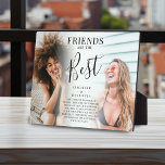 Plaque Photo Les amis modernes sont les meilleurs gardiens de p<br><div class="desc">Plaque photo élégante et chic de best friends, avec 2 photos de votre choix, qui peut être téléchargé facilement à partir d'un ordinateur ou de votre téléphone, le texte "Les amis sont les meilleurs" dans élégant script de calligraphie, nom/s et une citation douce qui peut être customisé afin qu'il est...</div>