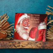 Plaque Photo Les bas étaient suspendus par le c (Côté)