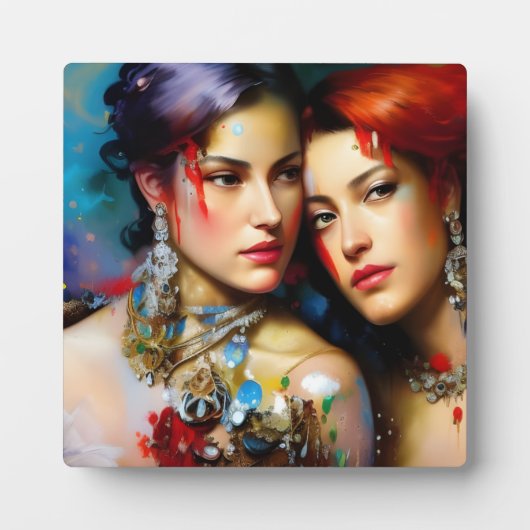 Plaque Photo Les Beaux Amateurs Peinture Colorée (Devant)