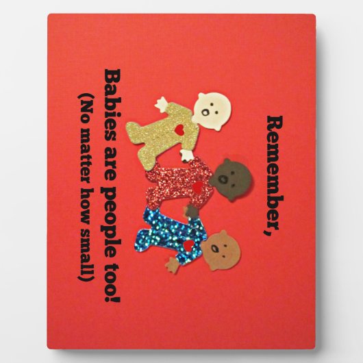 Plaque Photo Les bébés sont aussi des gens ! (Devant)