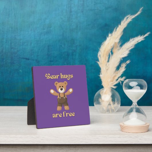 Plaque Photo Les câlins d'ours sont gratuits (Insitu)