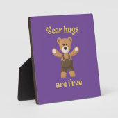 Plaque Photo Les câlins d'ours sont gratuits (Recto)