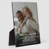 Plaque Photo 'Les choses que j'aime chez mon papa' Photo (Côté)