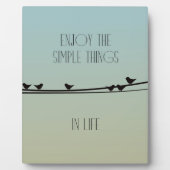 Plaque Photo Les choses simples Oiseaux (Devant)