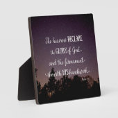 Plaque Photo Les cieux déclarent la gloire de Dieu (Recto)