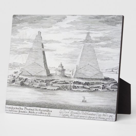 Plaque Photo Les Deux Pyramides de Moeris (Côté)