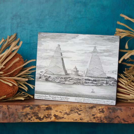 Plaque Photo Les Deux Pyramides de Moeris (Côté)