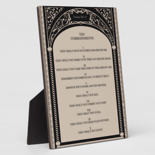 Plaque Photo Les dix commandements (Côté)