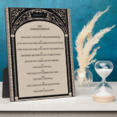 Plaque Photo Les dix commandements (Côté)