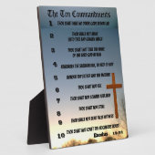 PLAQUE PHOTO LES DIX COMMANDEMENTS (Côté)