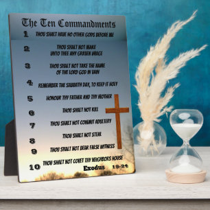 PLAQUE PHOTO LES DIX COMMANDEMENTS