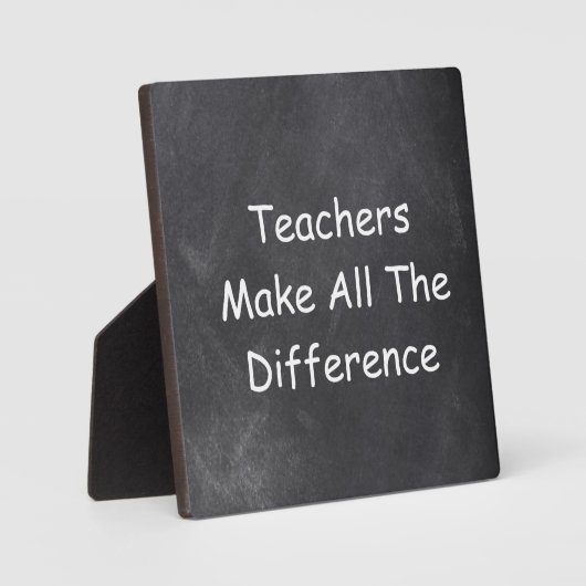 Plaque Photo Les enseignants font la différence Chalkboard Desi (Recto)