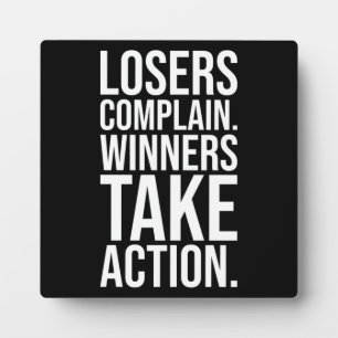 Plaque Photo Les gagnants prennent des mesures