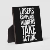 Plaque Photo Les gagnants prennent des mesures (Recto)