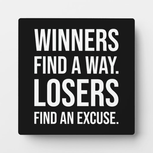 Plaque Photo Les Gagnants Trouvent Un Moyen - Gymnase, Hustle,  (Devant)