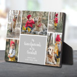 Plaque Photo Les grands-parents sont le plus grand collage phot<br><div class="desc">Un collage photo de cinq enfants, leurs noms et le message "Mes grands-parents sont les plus grands !" en lettres chic est placé directement sur le panneau du carton pour une image étonnamment nette avec une surface nettoyée facile à essuyer. Tablette, sur une étagère ou un bureau, cette plaque avec...</div>