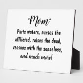 Plaque Photo "Les mamans, qui valent la peine d'être beaucoup l (Côté)