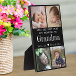 Plaque Photo Les Meilleures Moms Sont Promues À Grand-Mère 4 Ph<br><div class="desc">Plaque de collage photo avec la typographie 'Only The Best Moms Get Promoted To Grand'ma'. Fait un cadeau parfait pour votre grand-mère préférée pour le jour de la mère,  le jour du grand-parent,  anniversaire. Personnalisez avec nous vous aimons messages et noms de petits-enfants.</div>