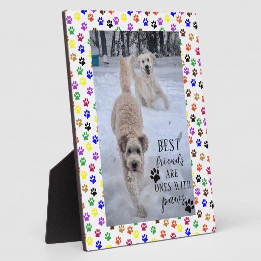 Plaque Photo Les Meilleurs Amis Sont Ceux Qui Ont Des Paws (Côté)