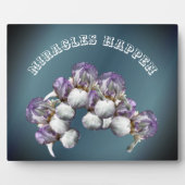 Plaque Photo Les miracles se produisent Iris Fleurs Inspiration (Devant)