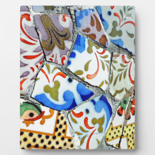 Plaque Photo Les mosaïques du parc Guell de Gaudi