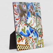 Plaque Photo Les mosaïques du parc Guell de Gaudi (Côté)