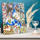 Plaque Photo Les mosaïques du parc Guell de Gaudi (Côté)