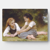 Plaque Photo Les Noisettes : Les jeunes filles ramassent les no (Devant)