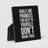 Plaque Photo Les Objectifs Sont Des Promesses - La Motivation D (Recto)
