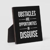 Plaque Photo Les Obstacles Sont Des Opportunités - Gym, Hustle, (Recto)