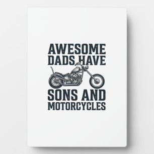 Plaque Photo Les papas géniaux ont des fils et des motos Design