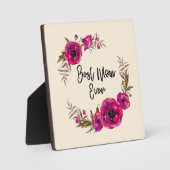Plaque Photo Les pavots rose Fuchsia Meilleure Maman Jamais - F (Recto)