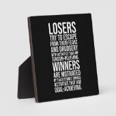 Plaque Photo Les perdants contre les gagnants - Gym, Hustle, Su (Recto)
