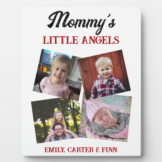 Plaque Photo Les petits anges de maman | Cadeau photo (Devant)