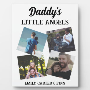 Plaque Photo Les petits anges de papa   Cadeau photo