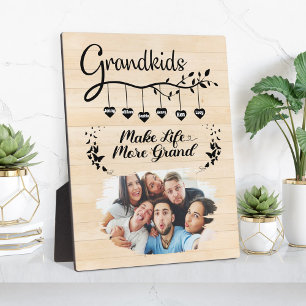 Plaque Photo Les petits-enfants font la vie plus grande Photo d