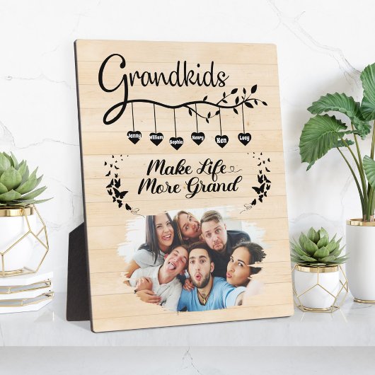Plaque Photo Les petits-enfants font la vie plus grande Photo d